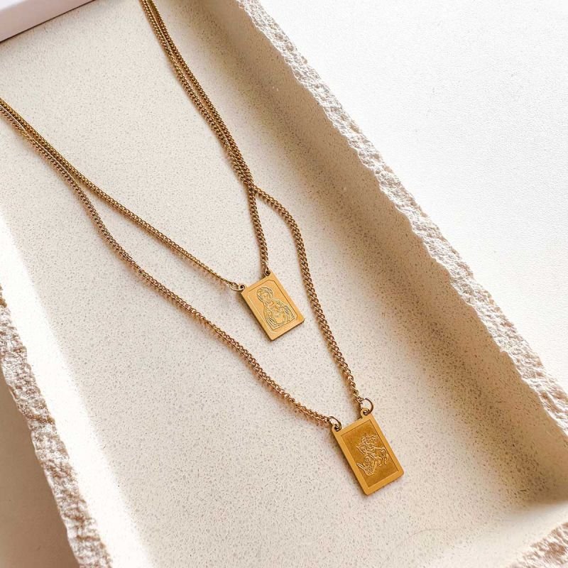 Colar Escapulário Aço São Jorge