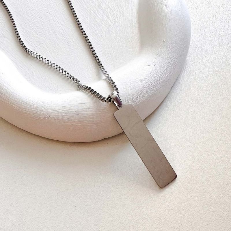 Colar Longo Masculino Aço Personalizado Palito