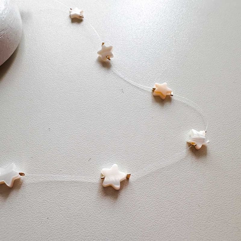 Colar Nylon com Madrepérola Estrela