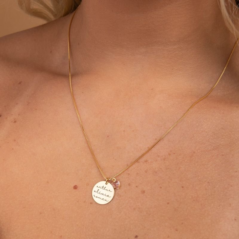 Colar Personalizado Banhado a Ouro 18k Medalha Nome