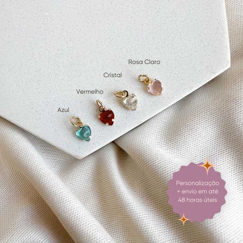 Colar Personalizado Banhado a Ouro 18k Nome Coração