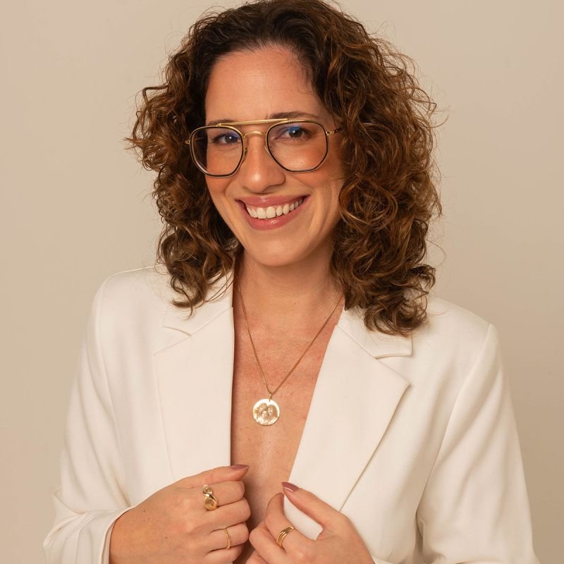 Colar Personalizado Banhado Medalha Redonda Grande