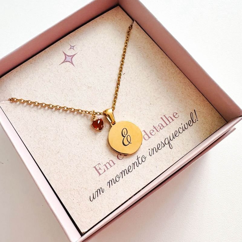 Colar Semijoia Personalizado Medalha Nome
