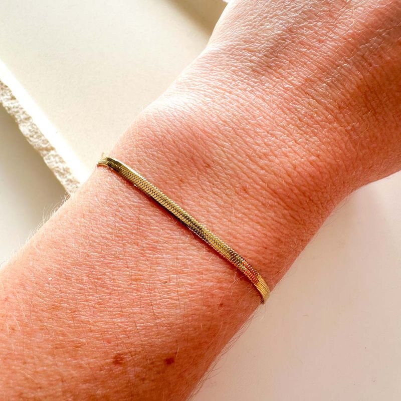 Conjunto Aço Colar e Pulseira Fita Fino