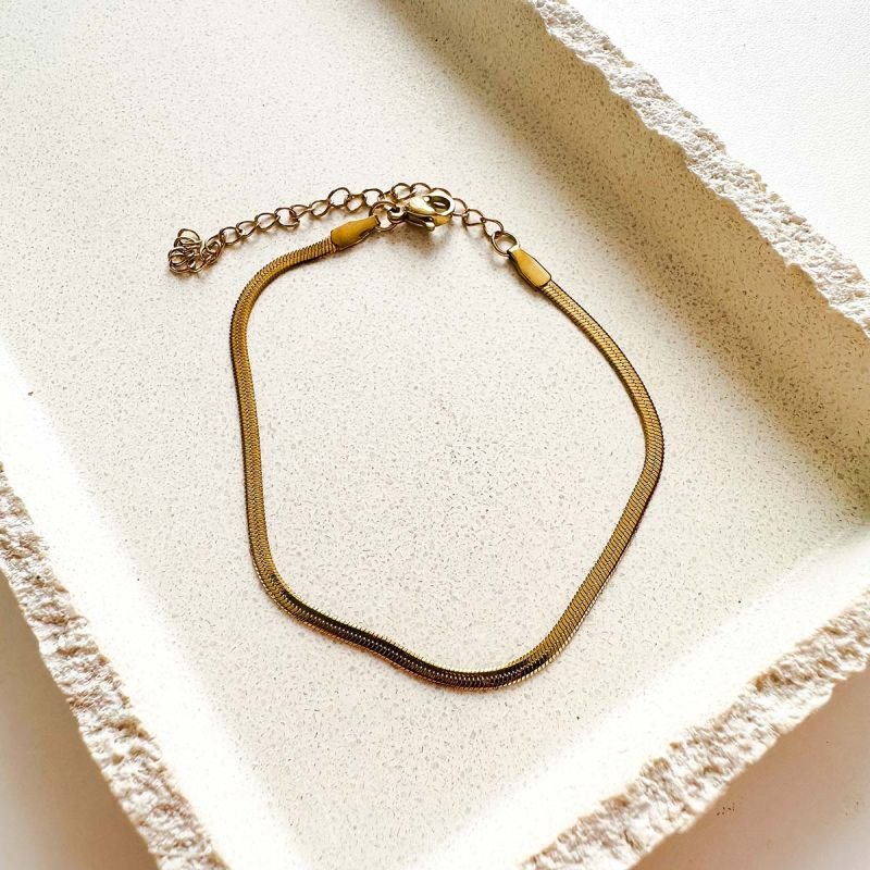 Conjunto Aço Colar e Pulseira Fita Fino