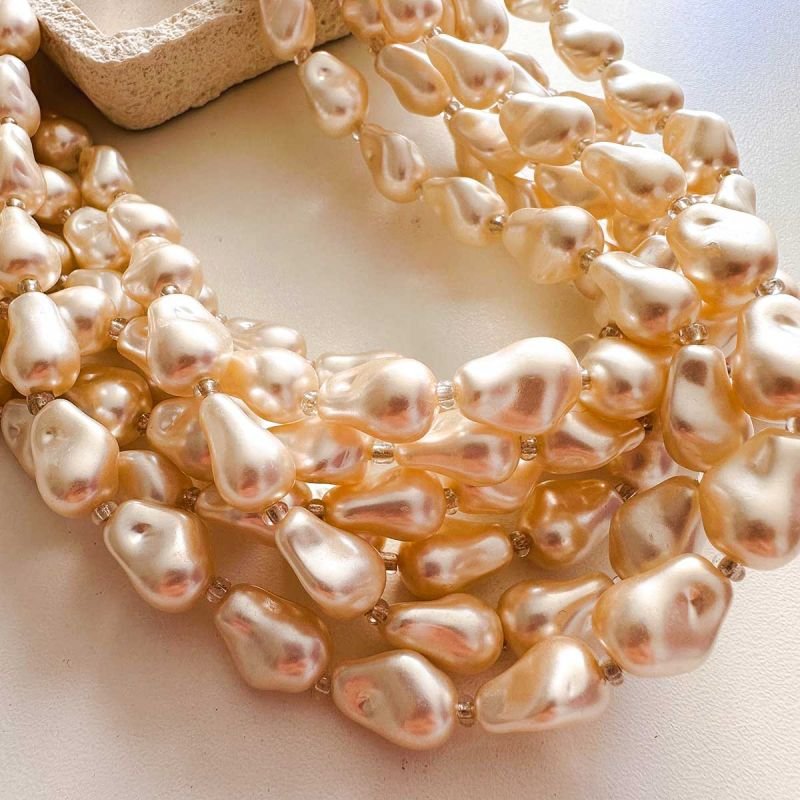 Maxi Colar Bijuteria Pérolas