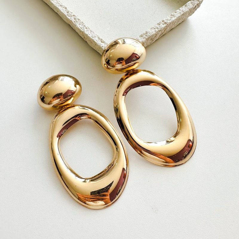 Maxi Brinco Bijuteria Escultural Vazado