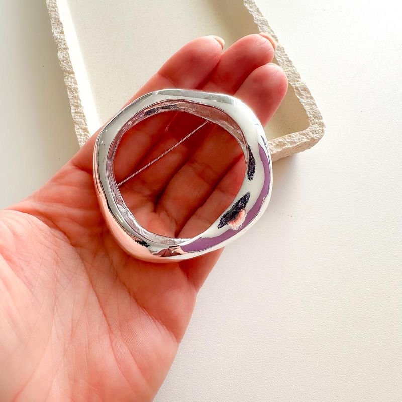 Maxi Broche Bijuteria Orgânico Espelhado