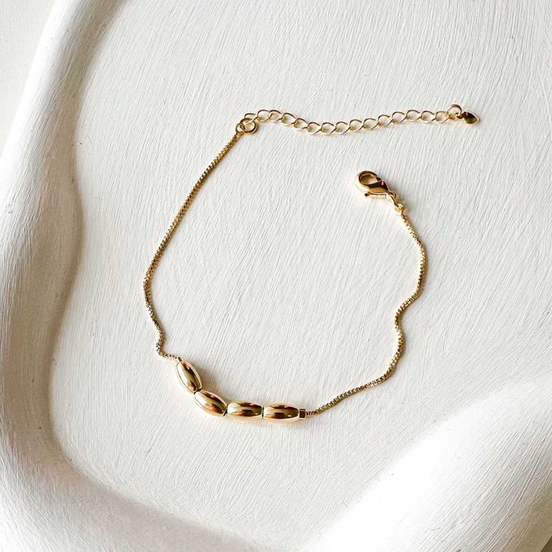 Pulseira Banhada a Ouro 18k Entremeio