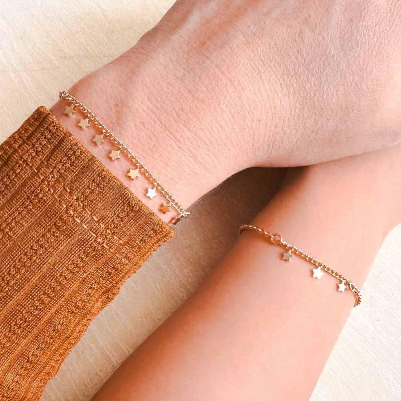 Pulseira Banhada Estrelinhas Adulto