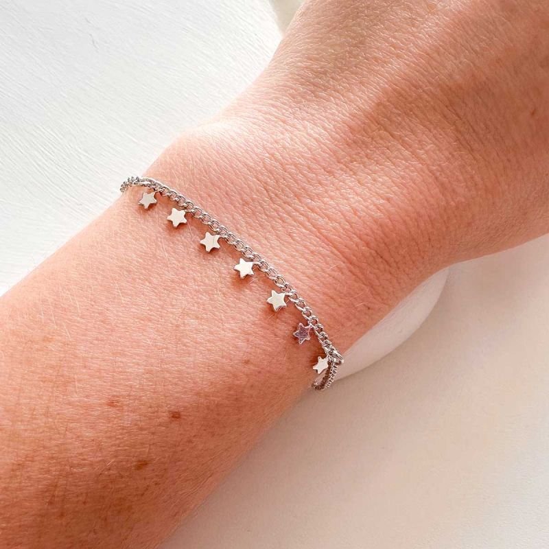Pulseira Banhada Estrelinhas Adulto