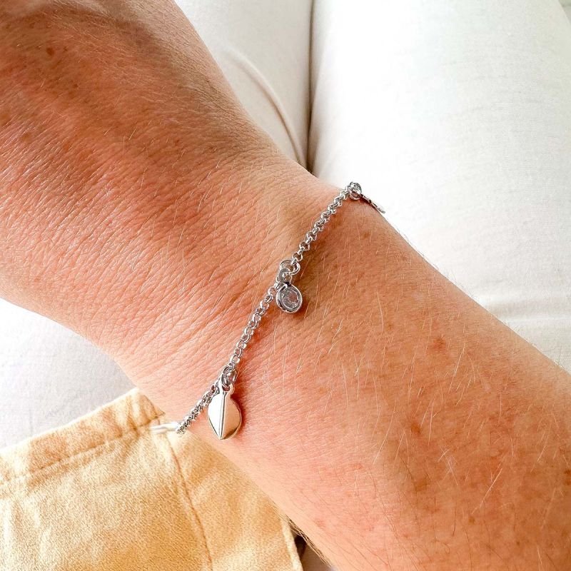 Pulseira Banhada Folhas e Zircônia