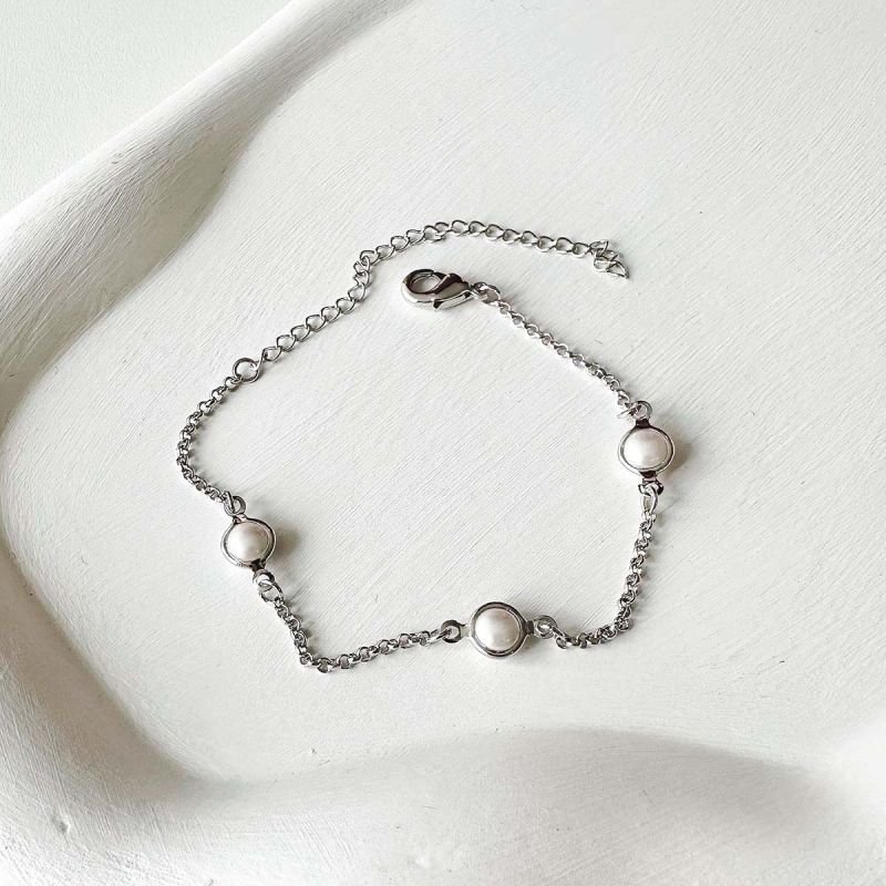 Pulseira Banhada Pérolas