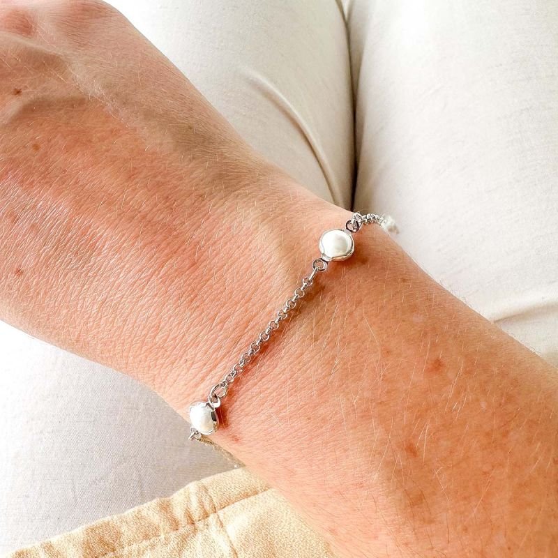 Pulseira Banhada Pérolas