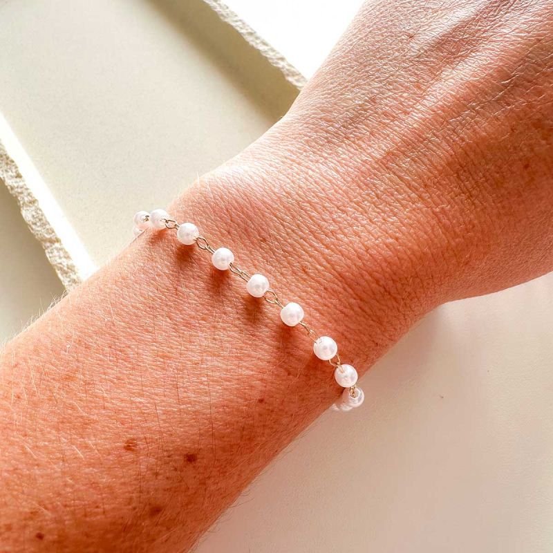 Pulseira Banhada Perolinhas Delicadas