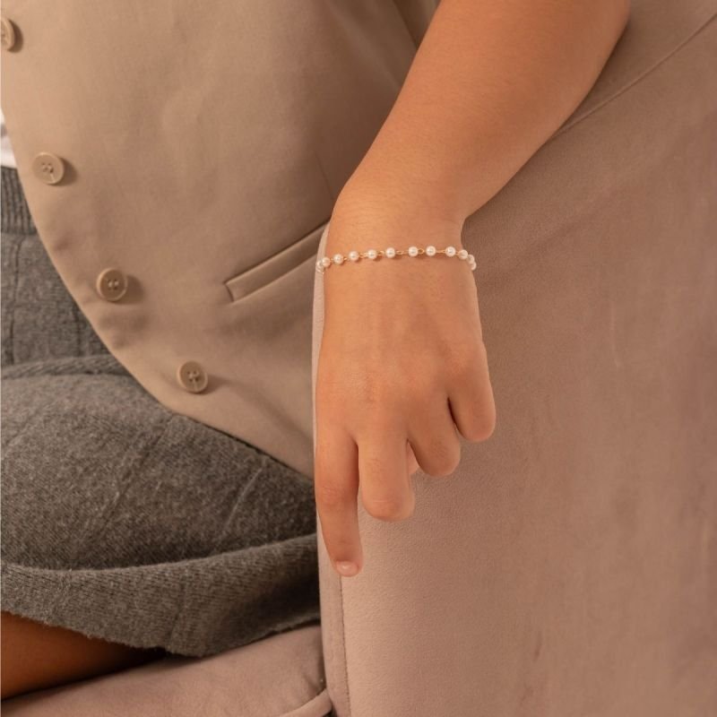 Pulseira Banhada Perolinhas Delicadas