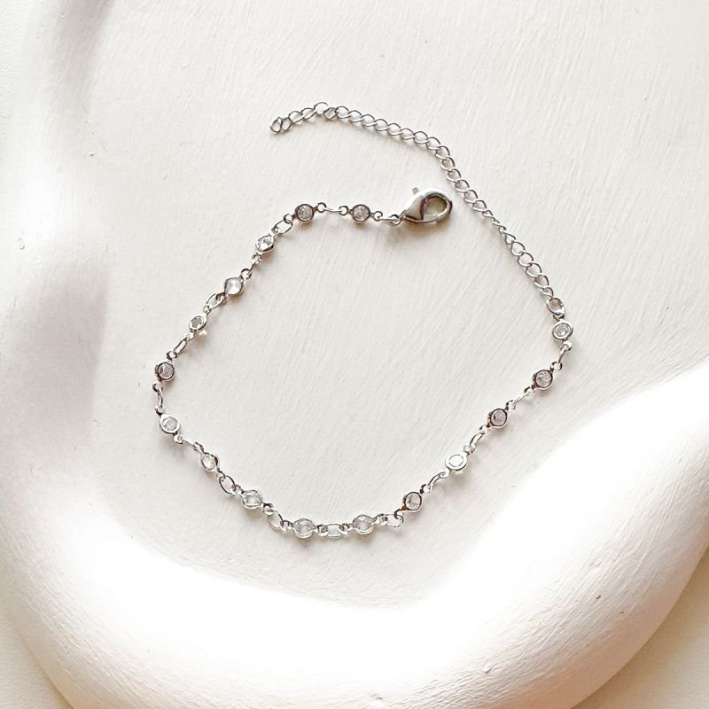 Pulseira Banhada Ponto de Luz Zircônia