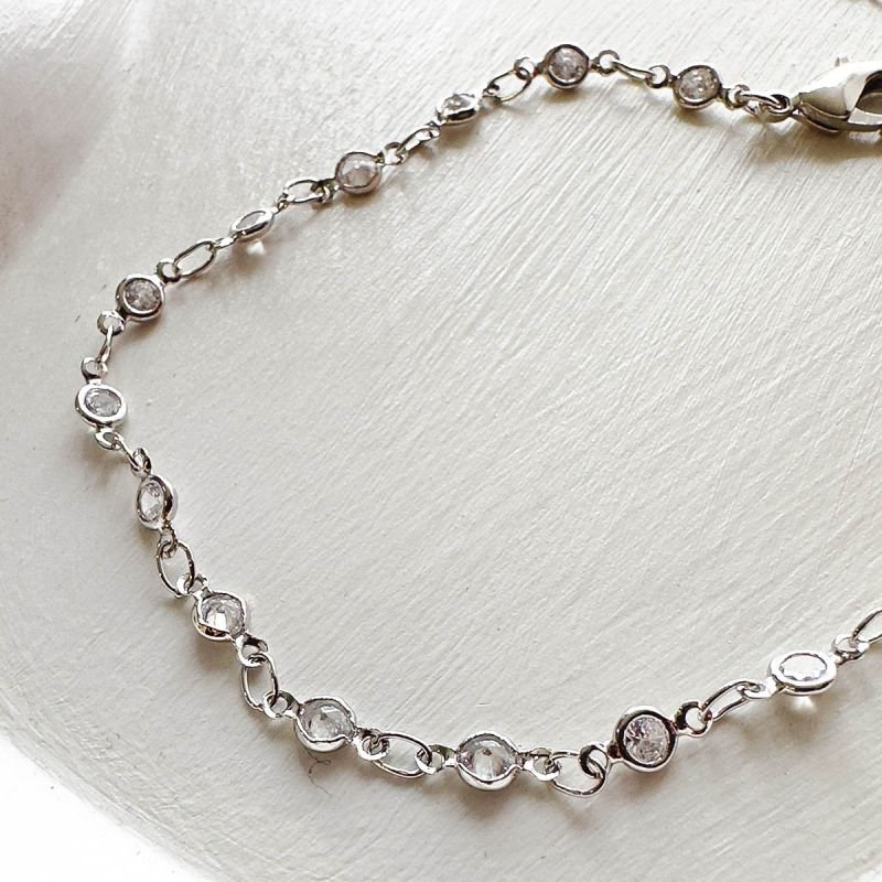 Pulseira Banhada Ponto de Luz Zircônia