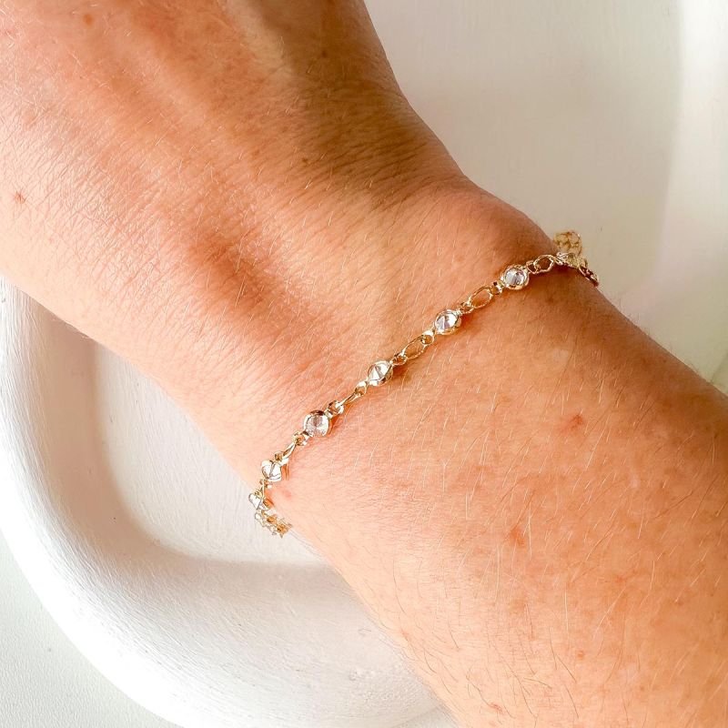 Pulseira Banhada Ponto de Luz Zircônia