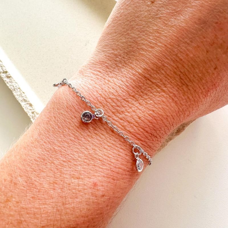 Pulseira Banhada Ponto de Luz Pendurado