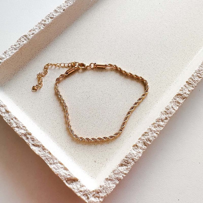 Pulseira Banhado a Ouro 18k Cordão Baiano