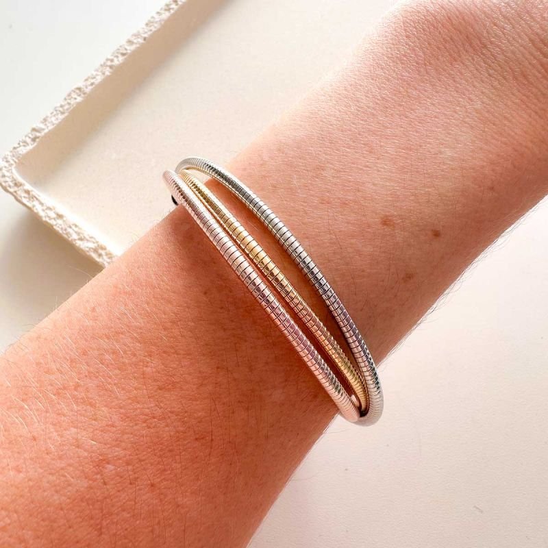 Pulseira Bijuteria Três Banhos