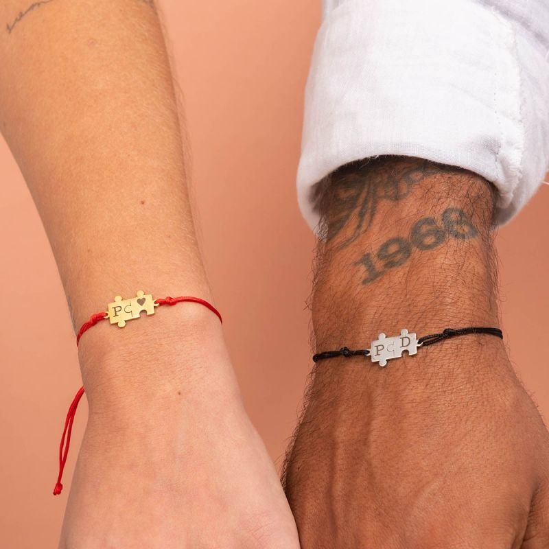 Pulseira Corda Fecho Macramê Personalizada Quebra Cabeça
