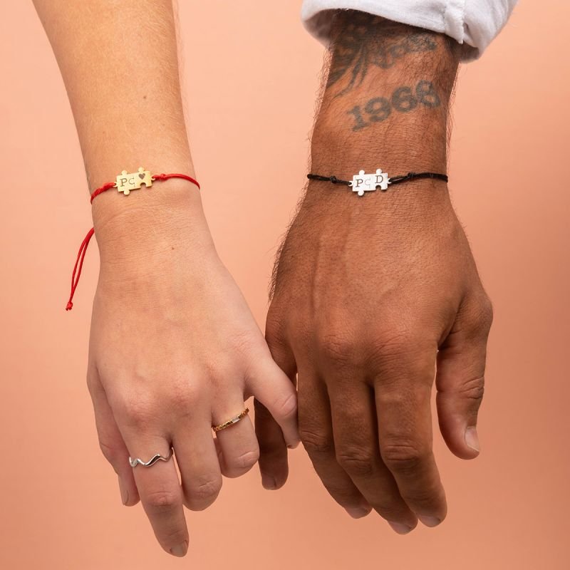 Pulseira Corda Fecho Macramê Personalizada Quebra Cabeça