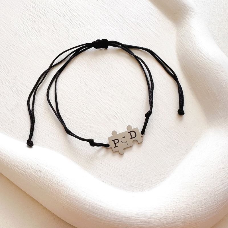 Pulseira Corda Fecho Macramê Personalizada Quebra Cabeça
