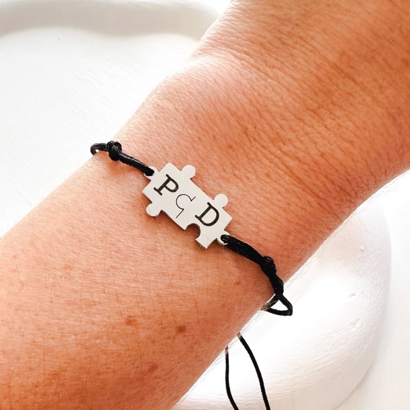 Pulseira Corda Fecho Macramê Personalizada Quebra Cabeça