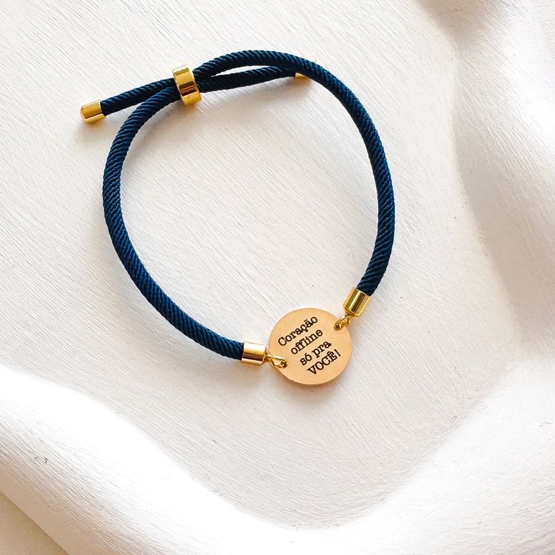 Pulseira Corda Slide Azul Wi-fi