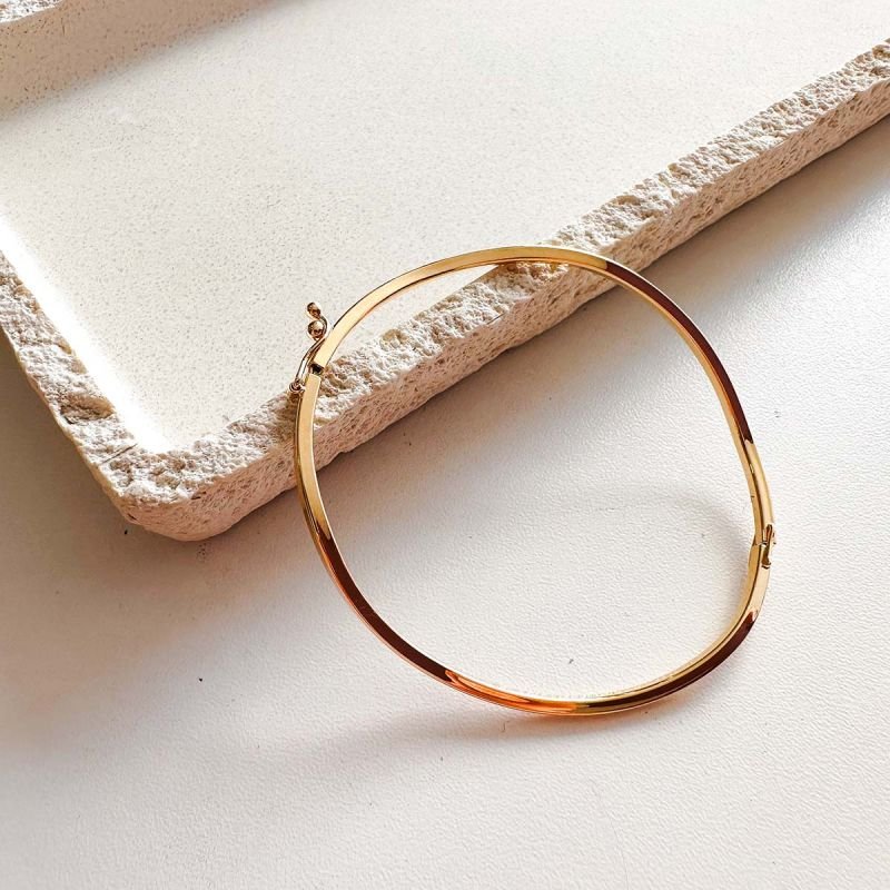 Pulseira Escrava Banhado a Ouro 18k Ondulada