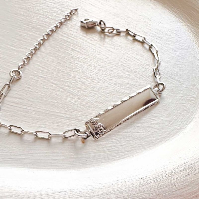 Pulseira Personalizado Banhada Placa Infantil Menino