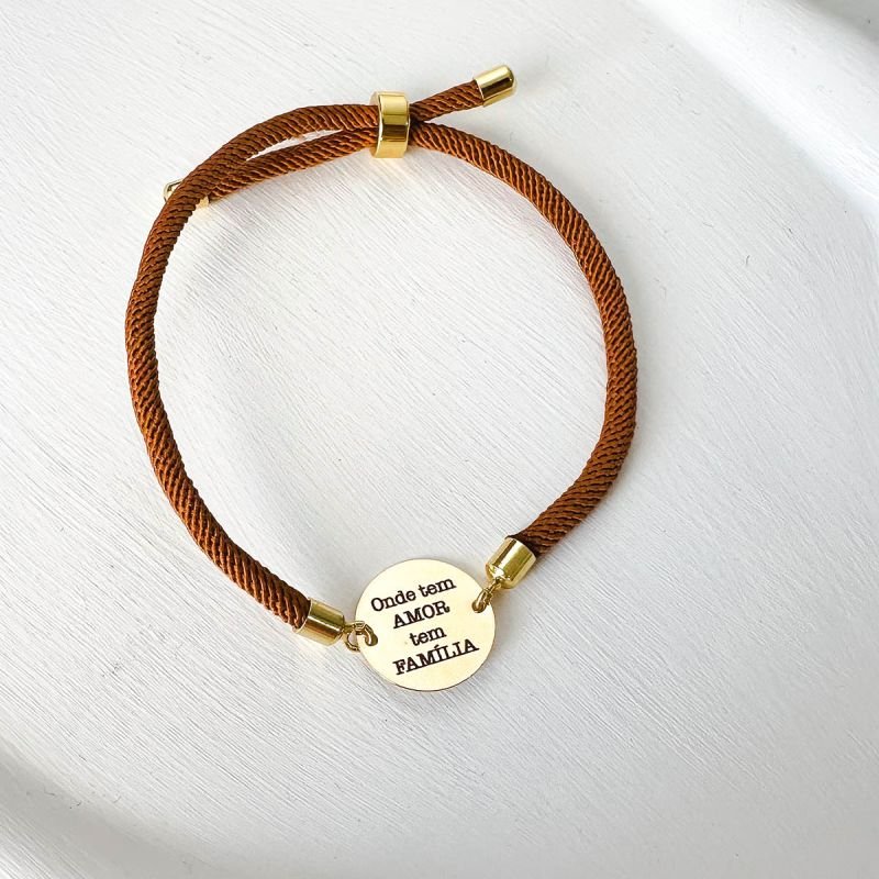 Pulseira Slide Corda Amor