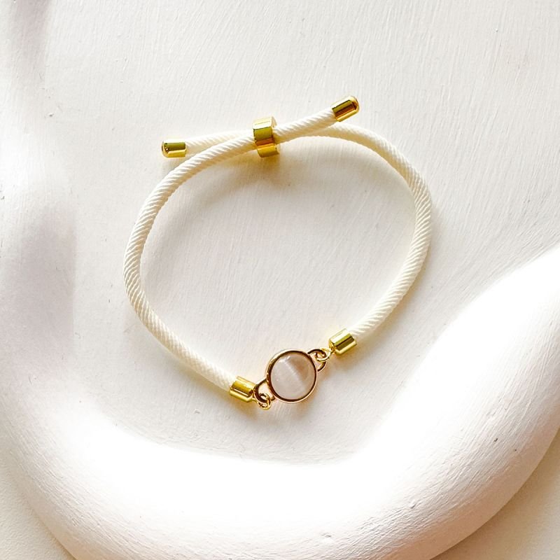 Pulseira Slide Corda Olho de Gato