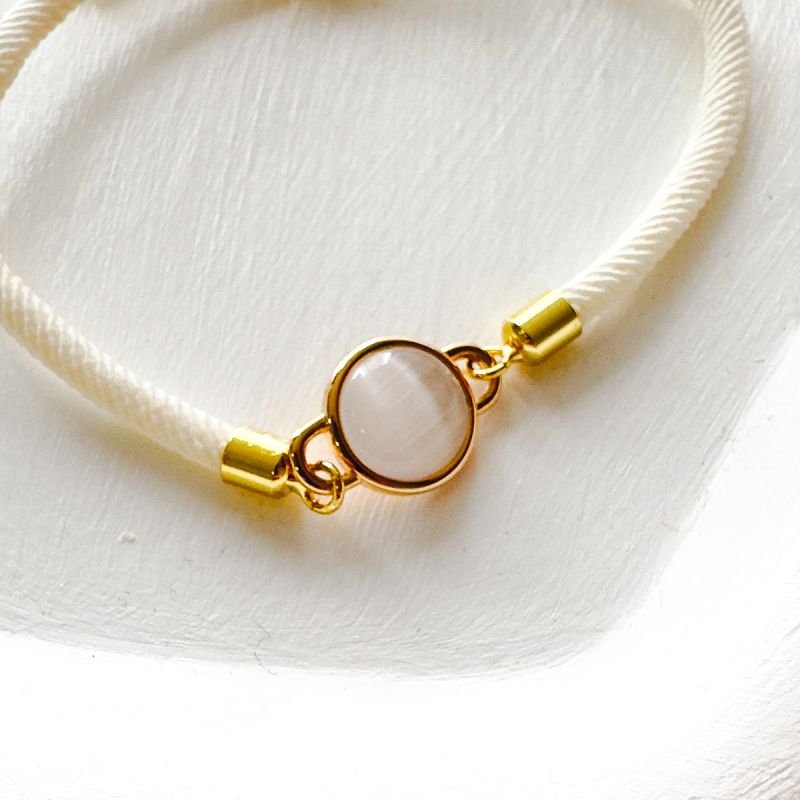 Pulseira Slide Corda Olho de Gato